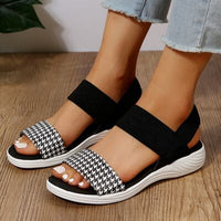 Thumbnail for PU Leather Open Toe Low Heel Sandals
