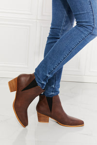 Thumbnail for MMShoes Back At It Point Toe Bootie in Chocolate