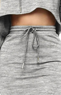 Thumbnail for Women's Casual Sports Sweat Skirt Set