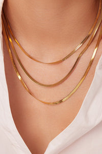 Thumbnail for Triple-Layered Snake Chain Necklace