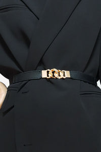 Thumbnail for Zinc Alloy Buckle Elastic PU Belt