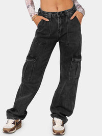 Thumbnail for Straight Jeans with Pockets
