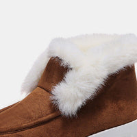 Thumbnail for Furry Suede Snow Boots
