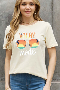 Thumbnail for Simply Love Full Size VACAY MODE Graphic Cotton Tee