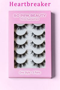 Thumbnail for SO PINK BEAUTY Mink Eyelashes 5 Pairs