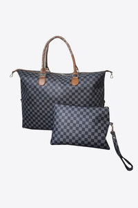 Thumbnail for Checkered Two-Piece Bag Set