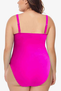 Thumbnail for Plus Size Scoop Neck Sleeveless One-Piece Swimsuit