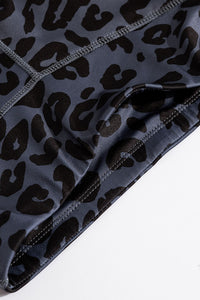 Thumbnail for Leopard Cutout Sports Bra and Leggings Set