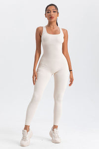Thumbnail for Wide Strap Sleeveless Active Jumpsuit