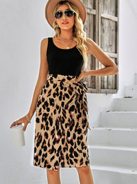 Thumbnail for Printed Scoop Neck Sleeveless Dress