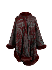 Thumbnail for Printed Open Front Poncho