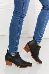 Thumbnail for MMShoes Trust Yourself Embroidered Crossover Cowboy Bootie in Black