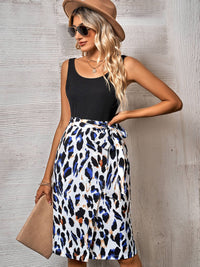 Thumbnail for Printed Scoop Neck Sleeveless Dress