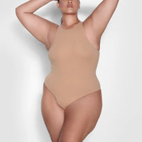 Thumbnail for Round Neck Slimming Sleeveless Bodysuit