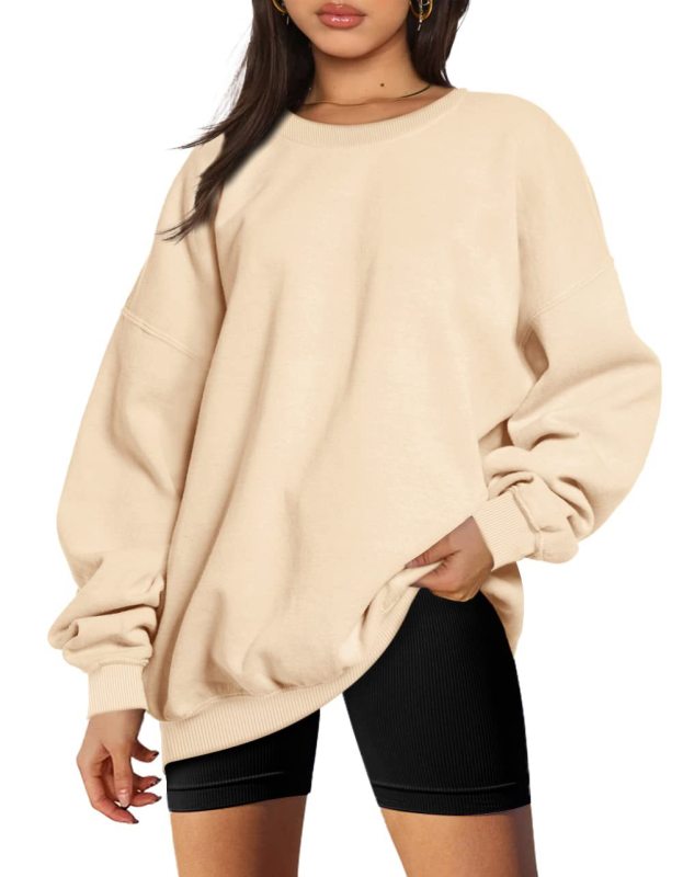 Round Neck Casual Pullover Oversized Sweatshirt