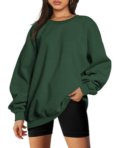 Round Neck Casual Pullover Oversized Sweatshirt