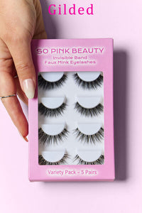 Thumbnail for SO PINK BEAUTY Faux Mink Eyelashes Variety Pack 5 Pairs