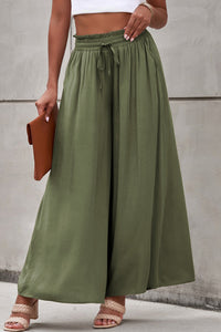 Thumbnail for Drawstring Waist Wide Leg Pants