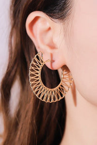 Thumbnail for 18K Gold-Plated Cutout Earrings