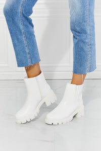 Thumbnail for MMShoes What It Takes Lug Sole Chelsea Boots in White