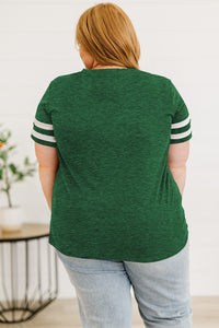 Thumbnail for Plus Size Striped V-Neck Tee Shirt