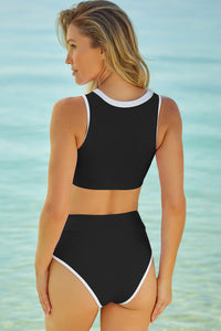 Thumbnail for Contrast Trim Two-Piece Swimsuit