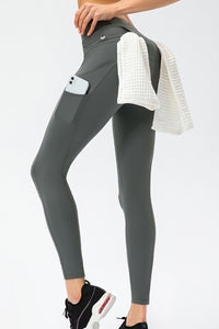 Thumbnail for Full Size Slim Fit High Waist Long Sports Pants with Pockets