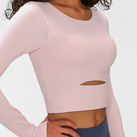 Thumbnail for Long Sleeve Cropped Top With Sports Strap