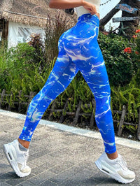 Thumbnail for Tie-dye Slim Fit High Waistband Long Active Pants