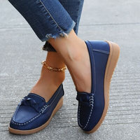 Thumbnail for Weave Wedge Heeled Loafers