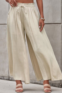 Thumbnail for Drawstring Waist Wide Leg Pants