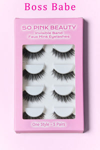 Thumbnail for SO PINK BEAUTY Faux Mink Eyelashes 5 Pairs