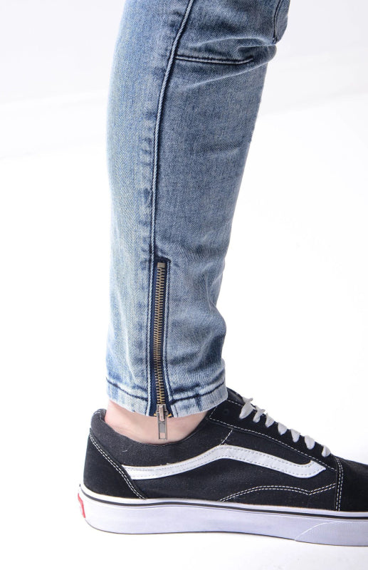 Men's Ankle Zipper Skinny Fit Jeans