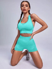 Thumbnail for Scoop Neck Tank and Shorts Active Set