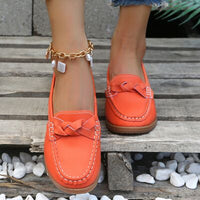 Thumbnail for Weave Wedge Heeled Loafers