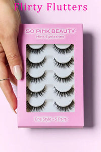 Thumbnail for SO PINK BEAUTY Mink Eyelashes 5 Pairs