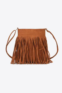 Thumbnail for PU Leather Crossbody Bag with Fringe