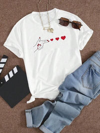 Thumbnail for Full Size Heart Round Neck Short Sleeve T-Shirt