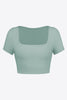 Square Neck Ribbed Crop Top