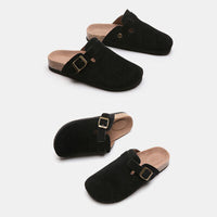 Thumbnail for Suede Closed Toe Buckle Slide