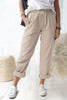 Paperbag Waist Pull-On Pants with Pockets
