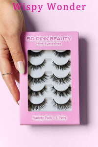 Thumbnail for SO PINK BEAUTY Mink Eyelashes Variety Pack 5 Pairs