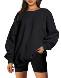 Thumbnail for Round Neck Casual Pullover Oversized Sweatshirt