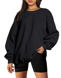 Round Neck Casual Pullover Oversized Sweatshirt