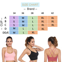 Thumbnail for Women's  Lace-Up Backless Padded Sports Bra Multi-Set