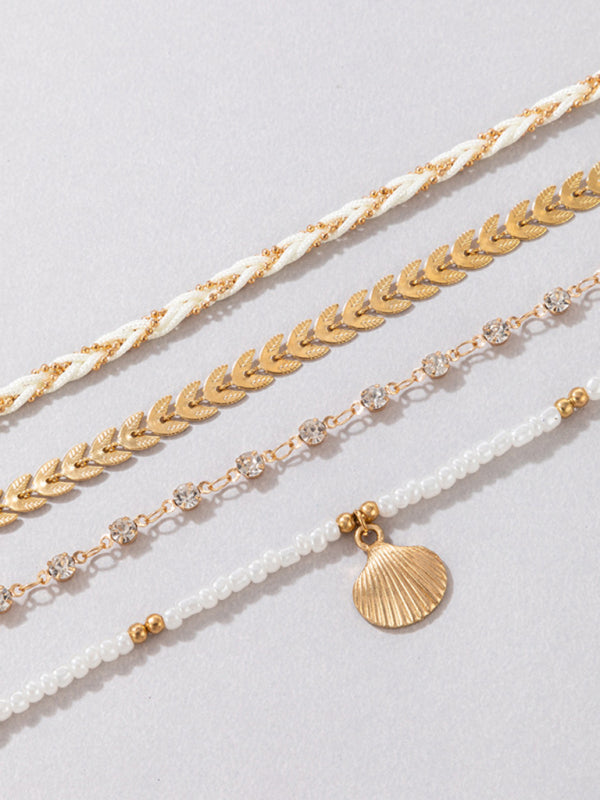 Seashell Charm Anklet