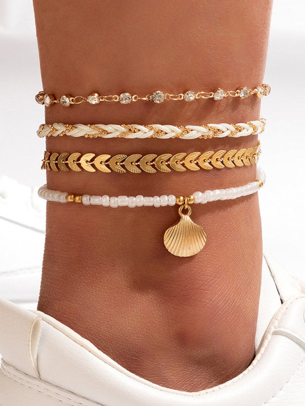 Seashell Charm Anklet