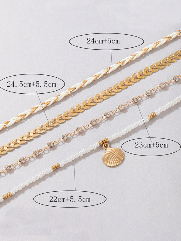 Seashell Charm Anklet