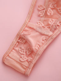 Thumbnail for Lace Mesh See-Through Three Piece Lingerie Set
