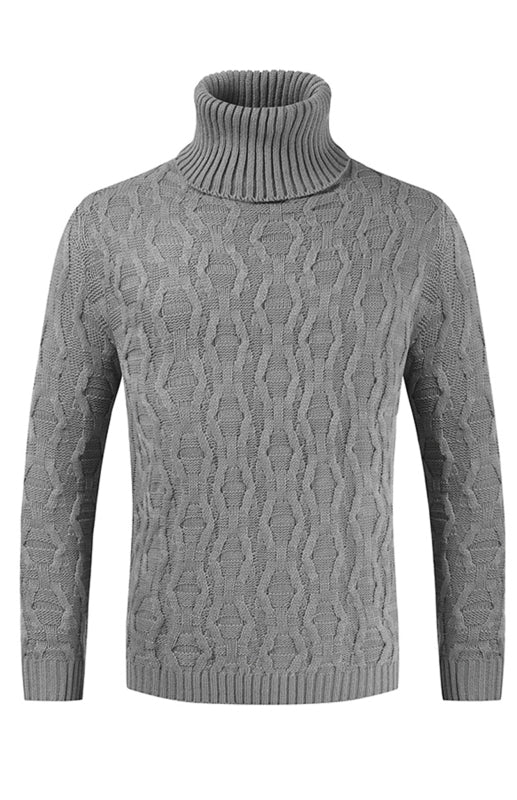 Men's Fashion Versatile Knit Turtleneck Sweater